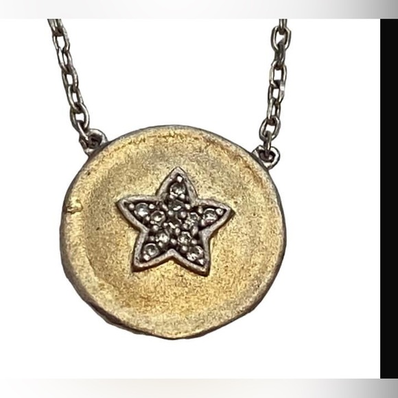 Jewelry - 🌷 Sterling Silver Diamond Vermeil Star Necklace